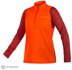 Endura Tricou damă Endura Singletrack Fleece, roșu/portocaliu (M)