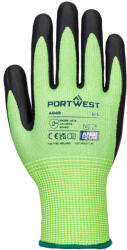 Portwest A645 - Zöld vágásbiztos nitril hab kesztyű, zöld/fekete (A645E8RM)