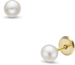 Lisa kis gömb sárga arany fülbevaló - JTAG-4204 (JTAG-4204)