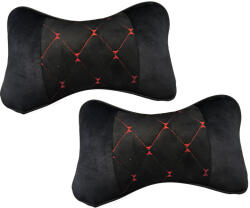  Nyakpárna steppelt mintázattal - fekete/piros - 2 db-os