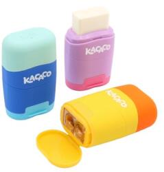 M&G Ceruzahegyező + radír M&G KACACO, két lyukú (3 szín keveréke)