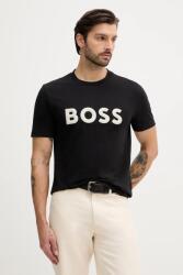BOSS Green pamut póló - fekete XL - answear - 16 290 Ft