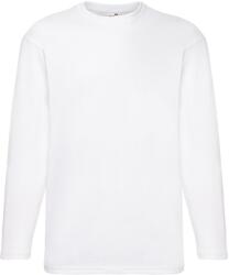 Fruit of the Loom Unisex felnőtt Valueweight hosszú ujjú póló 5XL fehér