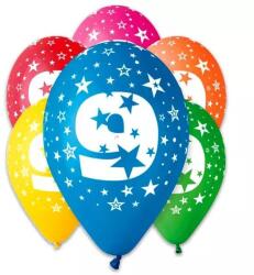 Godan Színes számos lufi 5 darabos - 9 (GS110/9) - ejatekok