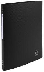 Exacompta Gyűrűs könyv, 4 gyűrű, 20 mm, A4, PP, címkével, EXACOMPTA, fekete (51191E) - tonerpiac