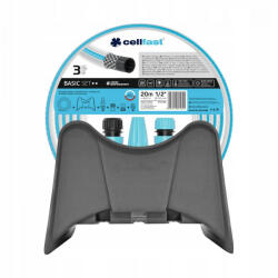 Cellfast Tömlőkészlet Alap 1/2" 20 m + Tartozékok és Tömlőtartó