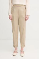 United Colors of Benetton nadrág bézs, magas derekú cigaretta fazonú, 40FADF092 - bézs S