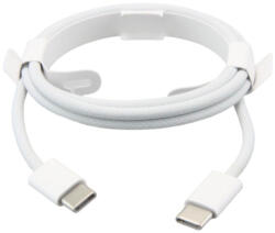 Apple Type-C - Type-C adatkábel, 60W, gyári, szövettel bevont, 1M, fehér, MW493, (CSOMAGOLÁS NÉLKÜLI)