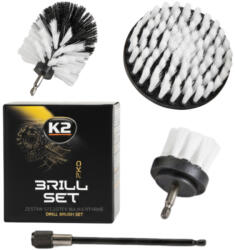 K2 Brill SET Pro - Kárpit tisztító kefe készlet, fúróba fogható (4db)
