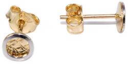 Ékszershop Bicolor vésett kerek arany fülbevaló (1323039)