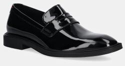 HUGO bőr mokaszin Gryff - fekete Férfi 46 - answear - 59 990 Ft
