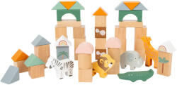 Legler Blocuri de construcție din lemn Small Foot Safari 50 buc Set bricolaj copii