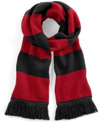 Beechfield Csíkos sál Stadium - Fekete / piros (B479-1000038504)