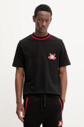 HUGO pamut póló - fekete M - answear - 18 690 Ft