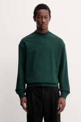 HUGO BOSS pamut melegítőfelső sima, 50525892 - zöld M - answear - 40 990 Ft