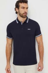 BOSS Green pamut póló - sötétkék M - answear - 43 990 Ft
