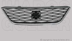 Seat Ibiza 2012-2015 - Hűtődíszrács fekete, króm kerettel (kivéve FR)