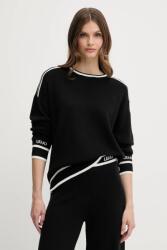 LIU JO pulóver selyemkeverékből könnyű, fekete, TF5230. MS59L - fekete XS