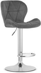  Scaun de bar gri WEST VELVET