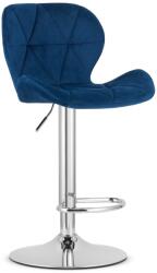  Scaun de bar albastru WEST VELVET