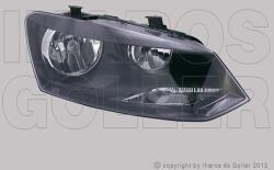 VW Polo 2014-2017 - FSZ 2H7 jobb, fekete ház Trendline (motorral)TYC