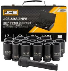 JCB JCB 6163-5MPB mély ütvecsavarozó dugókulcs 3/4" 17 részes 17-50mm (JCB-6163-5MPB)