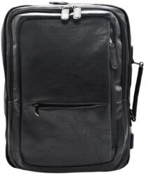 Paolo Bags Kézipoggyász hátizsák 40 x 30 x 20 cm laptoptartós fekete Wizzair (en-1626-black)