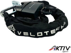 Velotech Kerékpárzár láncos Velotech 0, 8x90 cm fekete (39805)