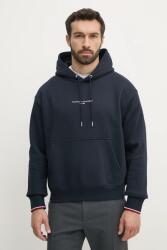 Tommy Hilfiger felső sötétkék, férfi, nyomott mintás, kapucnis, MW0MW38950 - sötétkék M