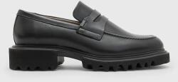 AllSaints bőr mokaszin Lola Loafer fekete, női, platformos, W102FB - fekete Női 38