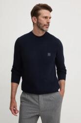 BOSS Orange pulóver kasmír keverékből könnyű, sötétkék, 50527584 - sötétkék XXL