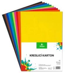 STEPA Rajzlap A4, 180g, 10 lap, STEPA, vegyes színek (240141013) - fodicoaruhaz