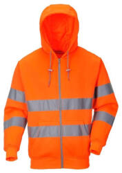 Portwest B305 Jól láthatósági zippzáros pulóver narancs (B305ORRM)