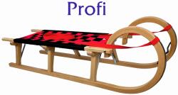 Fa szánkó, piros- fekete 35 x 33 x 123 cm (2632)