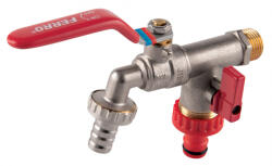 FERRO Kerti csap két kimenettel, 1/2"-3/4" , F-Comfort, KCD1 (KCD1)