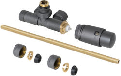 INVENA lándzsás termo. radiátor szelep egyenes/sarok csatl. jobb/bal, grafit, 1/2", 16 15 (CZ-87-G15-A)