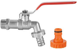 INVENA Kerti csap, 3/4", karos, fém vagy műanyag gyorscsatlakozóva (ZW-64-S20-L)