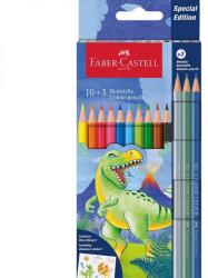 Faber-Castell FABER CASTELL hatszögletű színesceruza készlet - 10+3 színű - dinós csomagolásban (FC-111213)