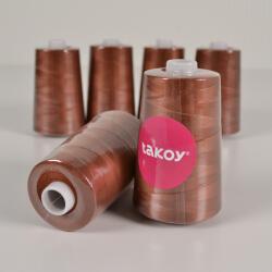 Takoy Overlock / coverlock poliészter cérna TKY 5000 karamell színű