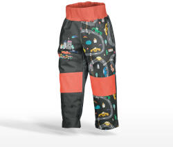 Takoy Panel szabásmintával 158 softshell nadrágra színes autók