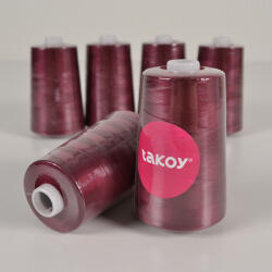 Takoy Overlock / coverlock poliészter cérna TKY 5000 szeder színű