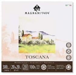 Fedrigoni Magnani Toscana akvarelltömb, 100% pamut, 300 g, 20x20 cm, 20 lap, érdes