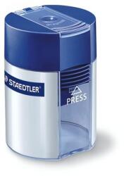STAEDTLER Hegyező, egylyukú, tartályos, STAEDTLER 511, kék (TS511001)