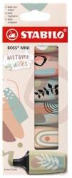 STABILO Szövegkiemelő készlet, 1-4 mm, STABILO Boss Mini Nature vibes, 6 különböző szín (TST070631)