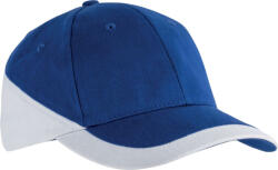 K-UP KP045 kétszínű baseball sapka, 6 paneles K-UP, Royal Blue/White-U (kp045ro-wh-u)