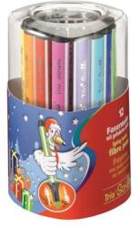 STABILO Filctoll készlet, 1, 5-2 mm, rugós hegy, STABILO Trio Scribbi, 12 különböző szín (TST36812)