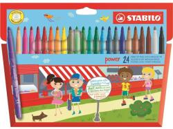 STABILO Filctoll készlet, 2 mm, STABILO Power, 24 különböző szín (TST28024)