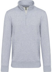 Kariban Férfi galléros 1/4 cipzáros pulóver, Kariban KA487, Oxford Grey-XL (ka487oxg-xl)