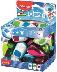 Maped Hegyező display, kétlyukú, tartályos, MAPED Clean, vegyes színek - 24db (IMA030211)