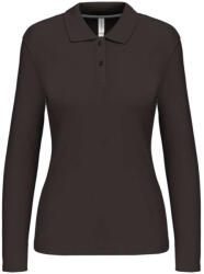 Kariban Női hosszú ujjú galléros piké póló, Kariban KA244, Dark Grey-L (ka244dg-l)